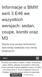 Mobile Screenshot of bmw-e46.net.pl